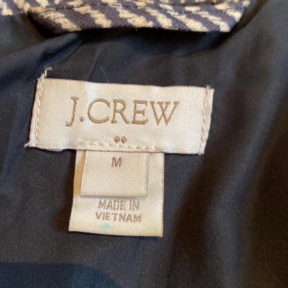 J Crew dark green/tan herringbone quilted vest w/black trim Sz S - Picture 9 of 14